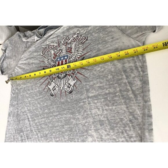 HONKY TONK Live Outside The Limits Women’s Graphic BURNOUT GRAY T Shirt 2X - Picture 5 of 8